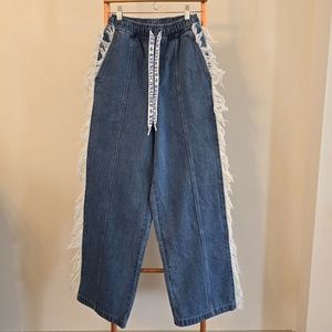 KSENIA SCHNAIDER x Adidas High-Rise Wide Leg Jeans